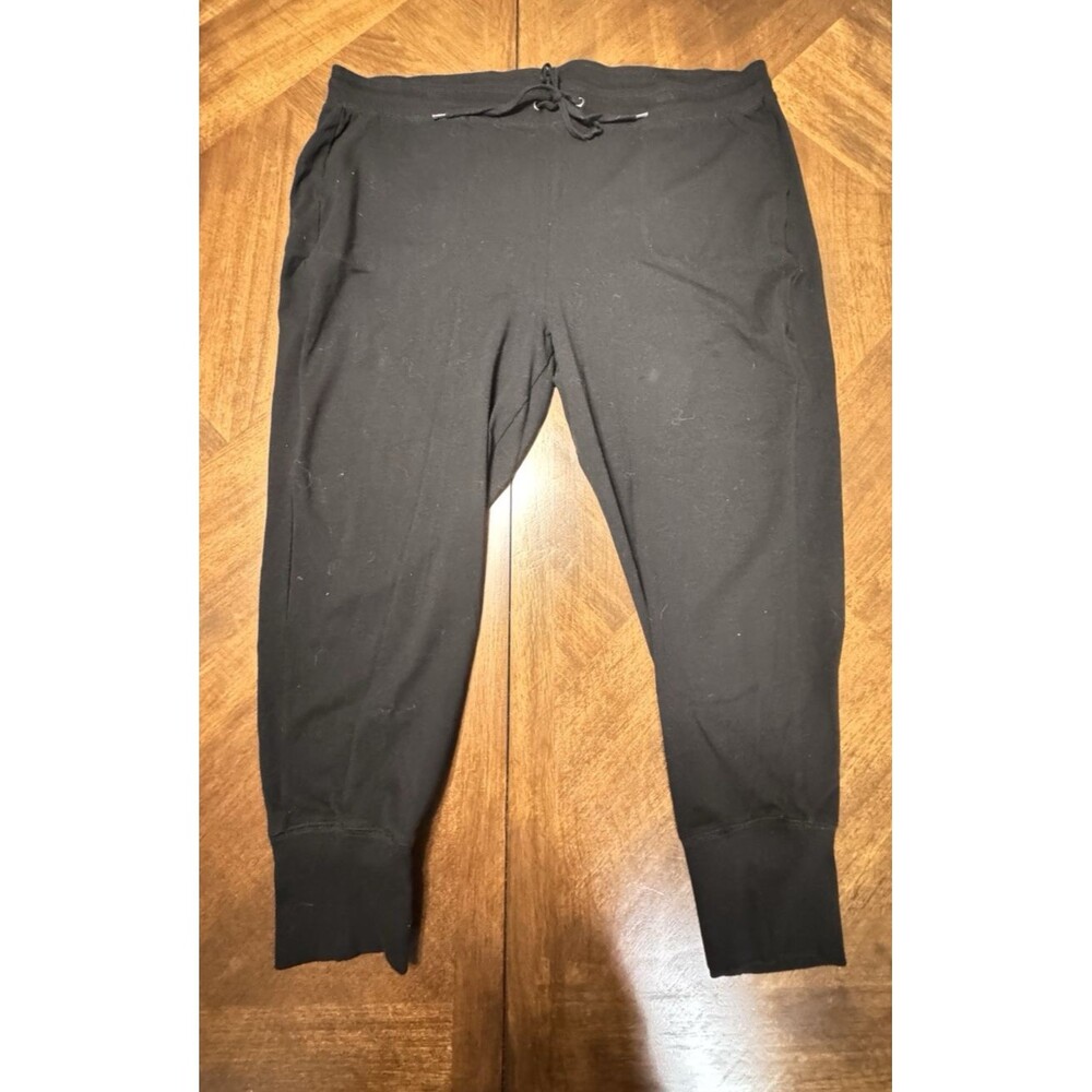 Torrid Jogger Pants Women 4X Black Drawstring Fleece Loungewear Stretch Everyday